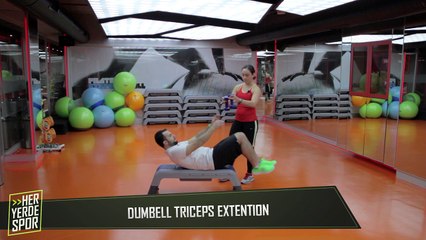 Triceps Kaslarını Çalıştırmak için "Dumbell Triceps Extention" - Her Yerde Spor