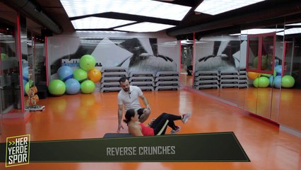 Karın Kaslarını Çalıştırmak için "Reverse Crunches" - Her Yerde Spor