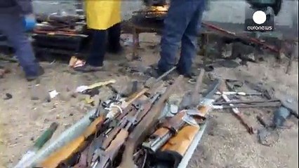 Kosova'da ruhsatsız silahlar imha edildi