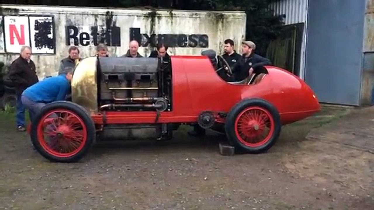1911 28.4 litre Fiat S76 first start up - 28 November 2014