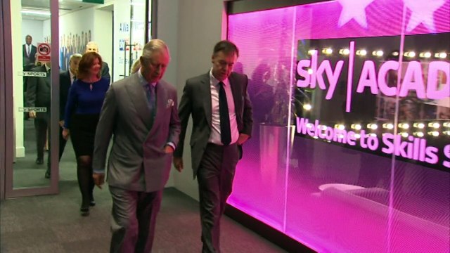 Prince Charles and Camilla visit Sky Academy