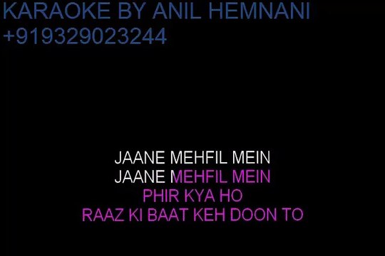 Raaz Ki Baat Keh Doon karaoke With Female Vocals-Dharma