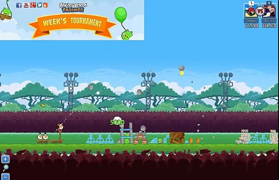 Angry Birds Friends tnt Tournament Week 133 Level 1 no power HighScore ( 222.250 k )
