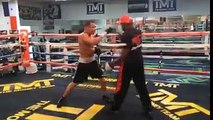 (72) Floyd Mayweather & Chris Eubank Jr. fast pad-work!