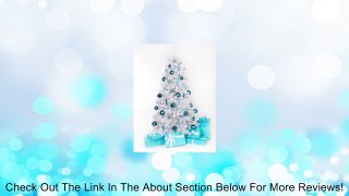 White Artificial Christmas Tree with Clear Lights / Stand 6.5 Ft Tall Review