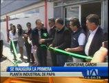 Se inauguró la primera planta industrial de papa en el Carchi