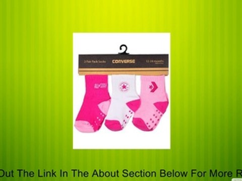Converse Toddler Girl's 3-Pair Pink Logo Socks Review
