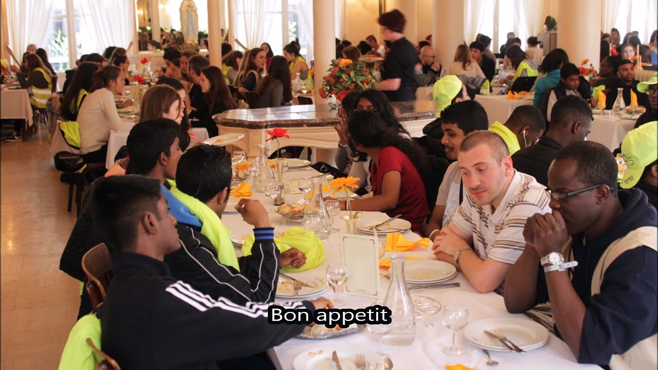 Des lycéens au Frat de Lourdes 2014