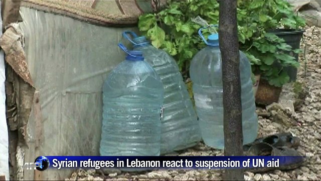 Syrian refugees in Lebanon react to the suspension of UN aid