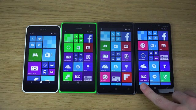 Nokia Lumia 930 vs. 830 vs. 735 vs. 635 - Which Is Faster (4K)