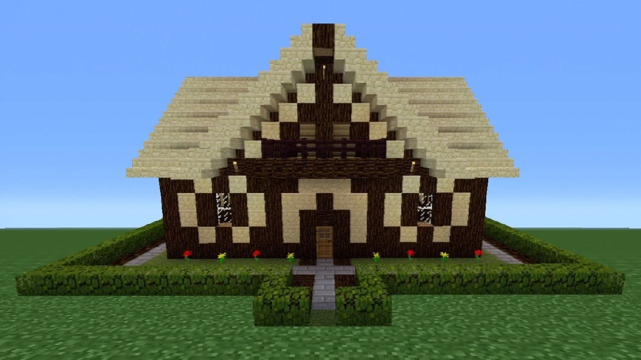 Minecraft Tutorial: How To Make A Sandstone Cottage