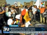 Multitudinaria marcha contra Peña Nieto en México