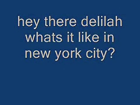 Hey there delilah lyrics