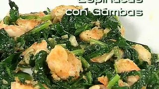 Dieta Comidas Adelgazantes, Espinacas Gambas, receta