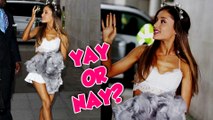 Ariana Grande Looks STUNNING In White Mini Dress | YAY or NAY?