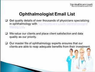 Ophthalmologist-Email-Lists