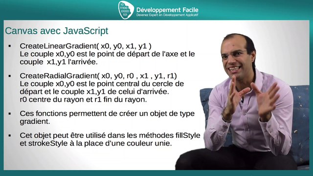 Comment utiliser les dégradés de couleur avec Canvas en JavaScript