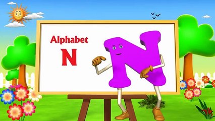 Letter N Song - 3D Animation Learning English Alphabet ABC Songs For children.mp4