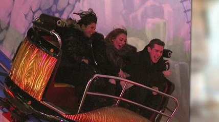 Lindsay Lohan Rides a Rollercoaster in London