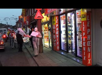 Manifestation des buralistes à la frontière belge