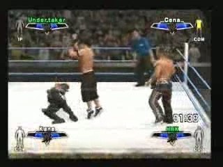 Undertaker and Kane vs. Cena and HBK