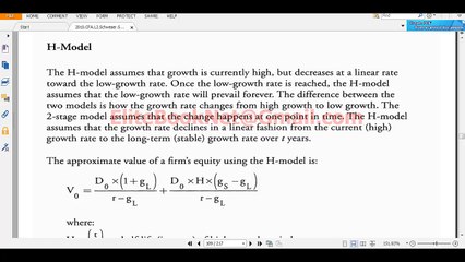 Equity Revision CFA - Video Free online course