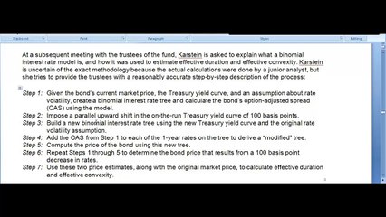 Fixed Income CFA Level 2 Questions