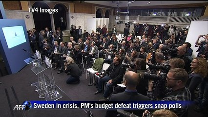 Sweden's prime minister calls March 22 snap election