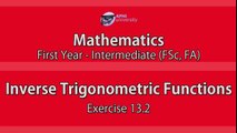 Inverse Trigonometric Functions - EX13.2 (Part4)