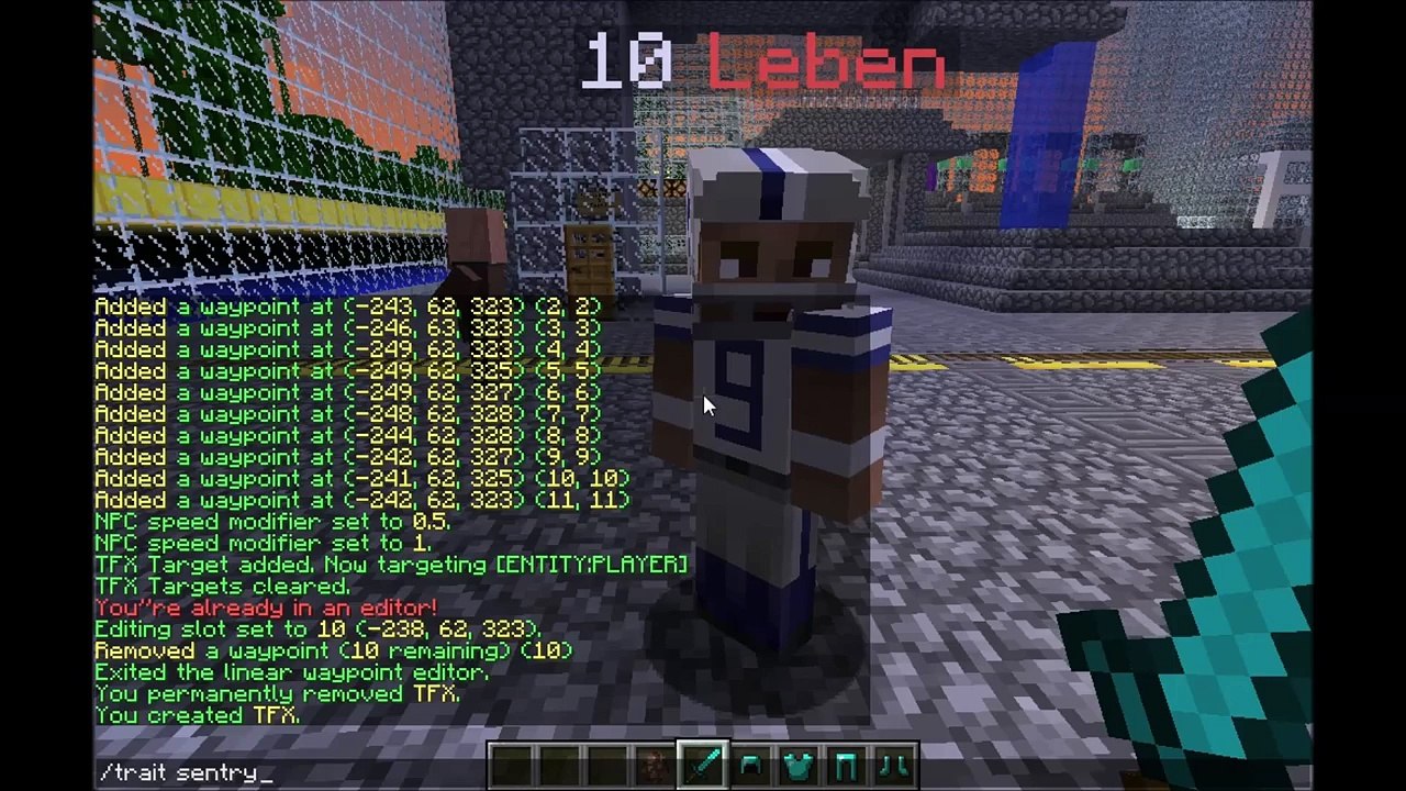 Minecraft #006 NPC erstellen und Kampfbereit machen