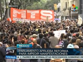 Download Video: México: aprueban reformas para impedir manifestaciones