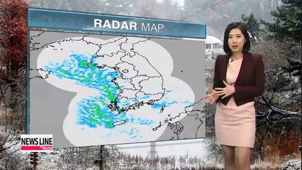 Icy, cold day up north with snow in Jeolla-do