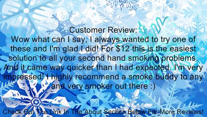 Smoke Buddy - Personal Air Purifiery and Odor Diffuser Review