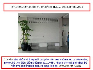 Sửa chữa cửa cuốn cửa kéo  tại Đà Nẵng (0905.848.728 A.Sơn)