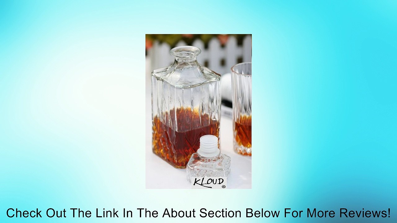 KLOUD City� Clear 1000ml (33.8 ounces) Whiskey wine liquor decanter with stopper Review