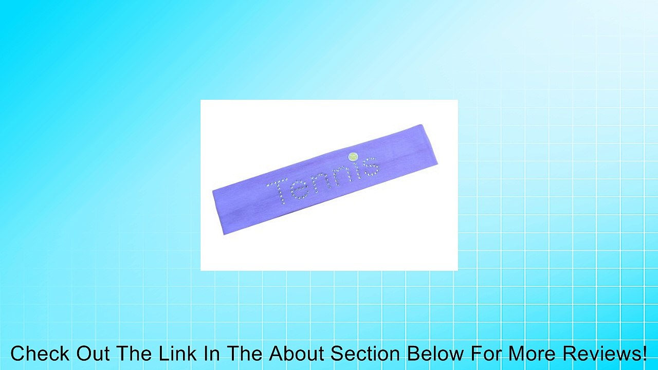 Funny Girl Designs TENNIS Rhinestone Cotton Stretch Headband for Girls Teens and Adults Review