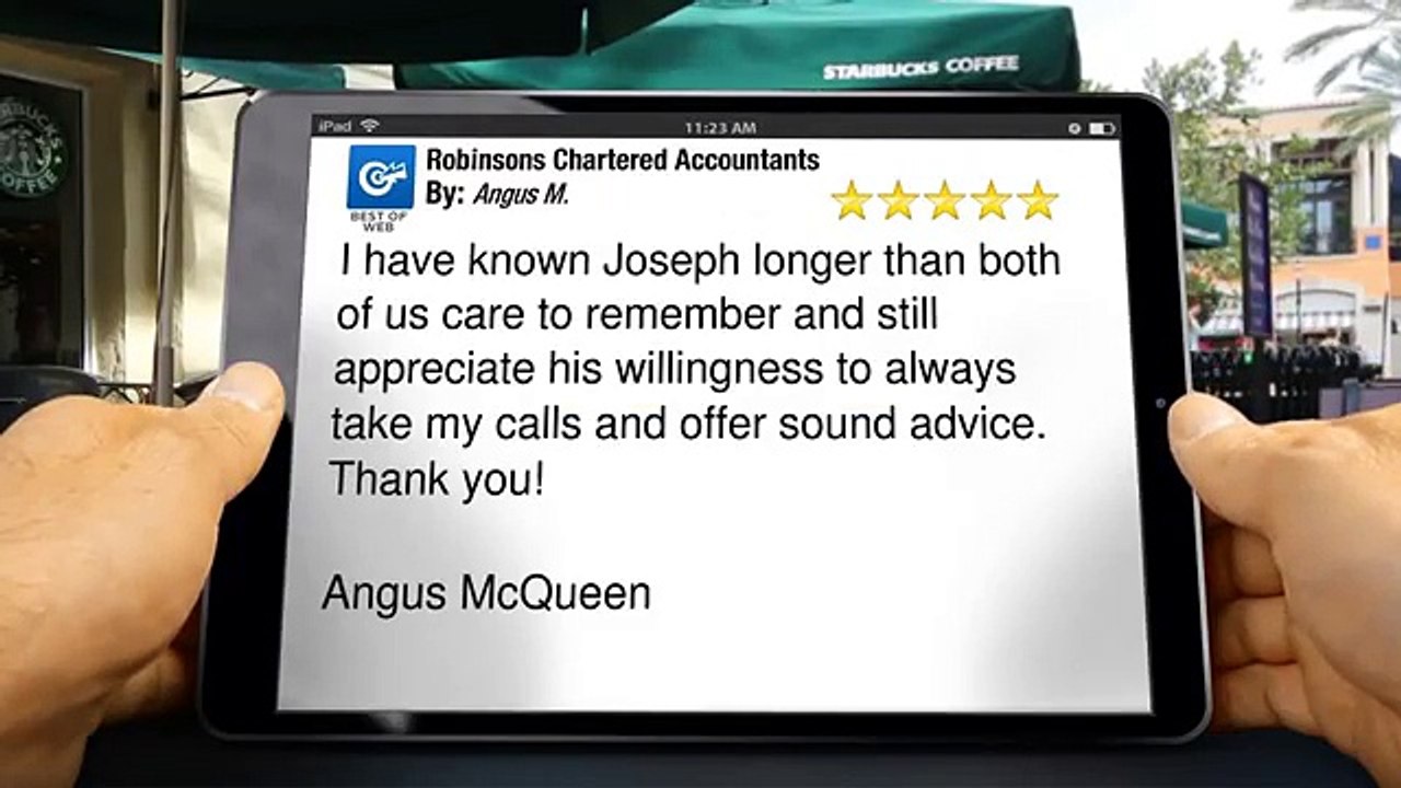 Robinsons Chartered Accountants London Excellent 5 Star Review by Angus M.