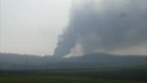 Ceyhan'da BOTAŞ'ın Boş Petrol Tankında Yangın Çıktı