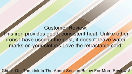 Conair Hospitality - Cord-Keeper Steam Iron Review