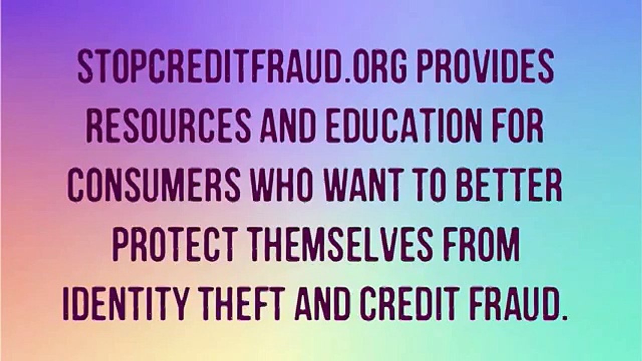 StopCreditFraud.org Resources