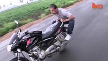 Motorbike Yoga stunt Man Pulls Yoga Poses On Speeding Bike