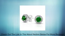 Bling Jewelry Small Round Crown Set Simulated Emerald CZ Stud Earrings 925 Sterling Silver Review