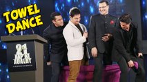 Shahrukh Khan, Salman Khan, Aamir Khan Towel Dance With Rajat Sharma | Khan Ki Adalat