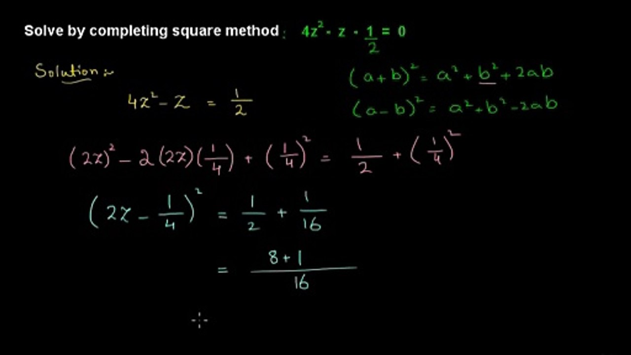 Problem 2- Solving Quadratic Equations by Completing the Squares (in Urdu)