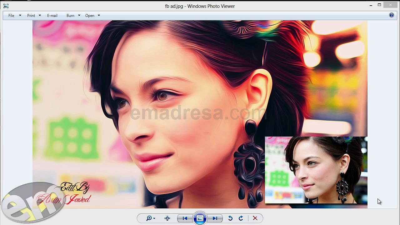 Picture Effect Oil Paint with Warm Colors