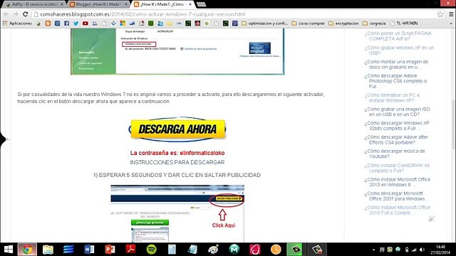 ¿Cómo activar Windows 7 32 o 64 bit [ALL VERSION]_[FULL][ESPAÑOL][Mega] Gratis