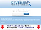 Reverse Phone Check Shocking Review Bonus + Discount