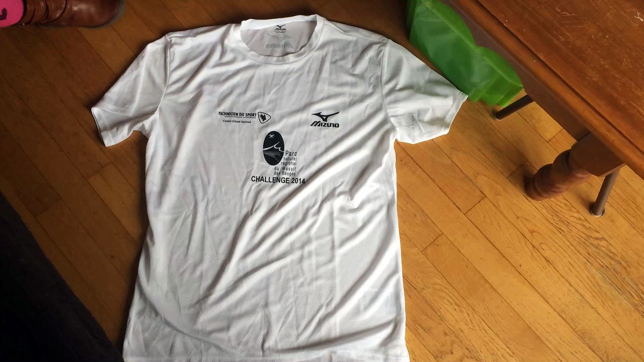 Tshirt challenge parc national massif des bauges mizuno