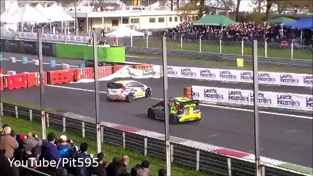 Valentino Rossi amazing overtake & near crash Monza Rally Show 2014