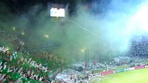 Copa Sudamericana - Los aficionados del Atlético Nacional tiñen el cielo de verde